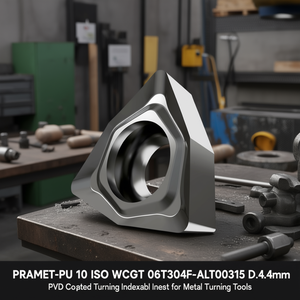 PRAMET-PU 10 ISO WCGT 06T304F-ALT0315 D.4.4mm Plaquette de tournage indexable revêtue PVD pour outils de tournage des métaux - Product Image 3