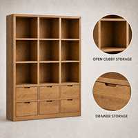 Meuble de rangement ouvert en bois moderne avec tiroir, meuble de salon, buffet