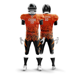 Uniforme de Fútbol Americano Personalizado de Primera Calidad, Manga Corta, Transpirable, Tallas Grandes, 100% Poliéster, Conjuntos a Bajo Precio, CÓDIGO - Product Image 1