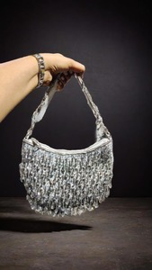 Bolso de noche bohemio Vintage de ante con cuentas hecho a mano de primera calidad, bolso de mano elegante para fiesta para mujer, uso de eventos de boda, cadenas de la India - Product Image 2