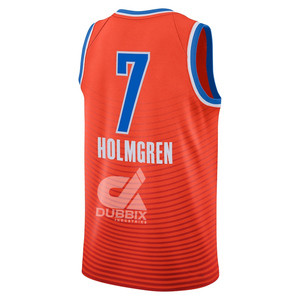 Maillot de basket-ball pour homme 2024, style américain, noir, de haute qualité, cousu, uniforme respirant, 3D, Gilgeous-Alexander 2, Giddey 3, vente en gros - Product Image 4