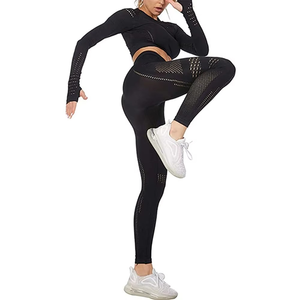 Nuevo estilo, traje de Yoga para mujer, conjunto deportivo de buena calidad, sin costuras, Scrunch Top Butt, ropa de gimnasio de tendencia y mallas para mujer - Product Image 2