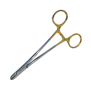 Pince à aiguille chirurgicale droite en fil d'or demi-torsadé TC 155 mm (6 pouces) pour suture, usage hospitalier - Product Image 3