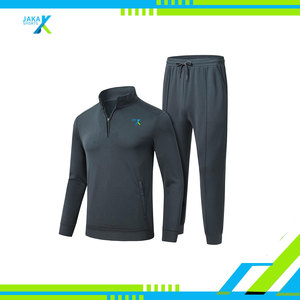 Mens Two Piece Tracksuit Set Quarter Zip Long Sleeve Sweatshirt with Jogger <b>Pants</b> Casual Sportswear Outfit Athletic Wear for Men - Product Image 2