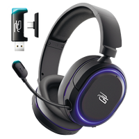 Headset Nirkabel Proove Gaming Rapture untuk PC, PS4, PS5, Ponsel Android/IOS. Headset Video Game Metal Bass Gaming Headphone