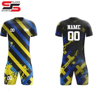 Maillot de football imprimé par sublimation, maillots de football à séchage rapide et avec logo personnalisé, kits de football uniformes - Product Image 1