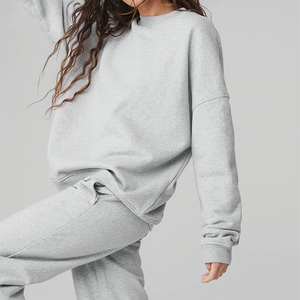 Sweat-shirt à col rond et épaules tombantes pour femme, en molleton doux de qualité supérieure, délavé à l'acide, streetwear, sweat-shirt élégant, imprimé sur mesure - Product Image 6