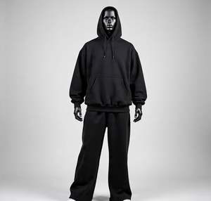 Ensemble survêtement personnalisé en deux pièces, pantalon large et sweat-shirt à capuche, sweat-shirt surdimensionné personnalisé, fabricant de survêtement pour hommes - Product Image 6
