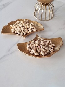 Bandeja de oro de hoja de metal de alta calidad para frutas secas y productos de exhibición a precio mayorista - Product Image 2
