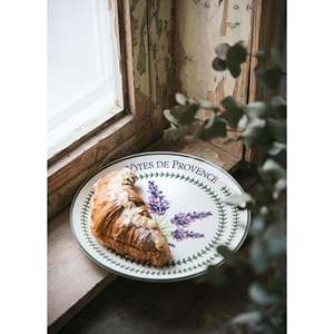 Elegante plato de postre de cerámica de 19 cm de lavanda provenzal Juego de 6 Platos y platos - Product Image 3