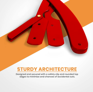 ANAAIF-Maquinilla de afeitar profesional de acero inoxidable 100% con borde recto, paquete de 100 cuchillas para depilación corporal, peluquero, belleza personal - Product Image 4