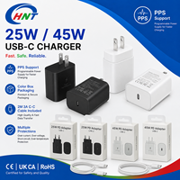Vente d'usine - Chargeur mural USB C PPS PD 25W 45W avec emballage et câble pour la série Samsung