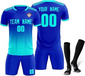 Maillot de football personnalisé respirant à séchage rapide, maillot de football de haute qualité pour les équipes, 100% polyester, col en V, manches courtes, toutes saisons - Product Image 1