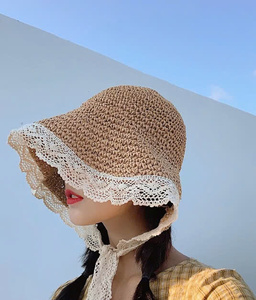 2024 tendencias de moda sombreros de paja suave para mujer con bordado a mano diseño femenino para viajes al aire libre playa y escenas de negocios - Product Image 1