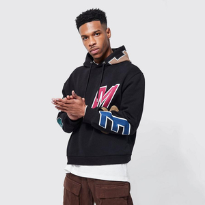 Sudaderas con capucha mezcladas de algodón 100% personalizadas para hombre, calle alta de calidad profesional para invierno para estampado de hojaldre - Product Image 1