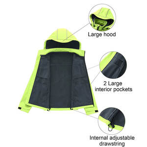 OEM personalizado de los hombres de chaqueta impermeable Softshell para el invierno Camping suave al aire libre abrigo - Product Image 3