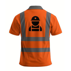 Hi Vis <b>Safety</b> Polo Shirts High Visibility Reflective Polo Shirts Work Short Sleeve <b>Safety</b> Shirts for Men - Product Image 4