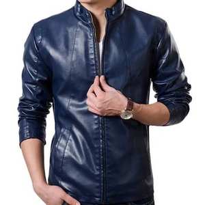 Chaqueta de invierno de diseño informal de motorista marrón de alta calidad para hombre, recién llegado, abrigo de moto de piel de oveja genuina, Material de tela - Product Image 2