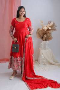 ชุดซินตันผ้าไหมหนาสำหรับผู้หญิงพร้อมชุด dupatta เย็บชุดใหม่พร้อมสวมใส่ - Product Image 3