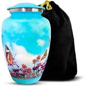 Urna de artesanía de buena calidad para cenizas humanas Urnas baratas Urna de cremación de latón con alta calidad a bajo precio - Product Image 5