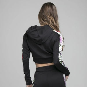 Haute qualité 100% coton streetwear femmes haut court sweats à capuche femmes mode pull recadrée surdimensionné sweat à capuche imprimé - Product Image 3