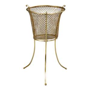 AK ถังขยะโลหะทรงกลมตัดด้วยเลเซอร์ทองเหลือง3ชิ้นสำหรับตกแต่งโรงแรมและร้านอาหาร - Product Image 2