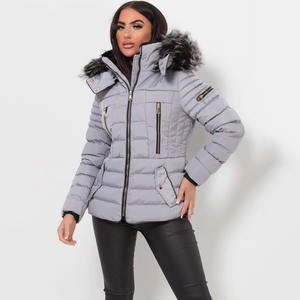 Grande demande Veste d'hiver personnalisée pour femmes Veste bulle épaisse et chaude avec logo avant Service OEM offert - Product Image 2