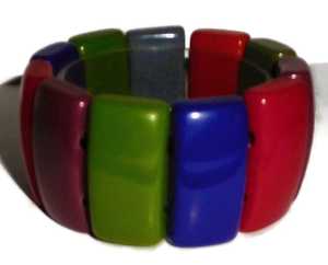 Mti-Color Bracelet de style vintage exclusif Fabriqué à la main en résine Art Large Fashion Bangles Nouvelles tendances dans les résultats de bijoux - Product Image 4