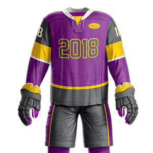 Fabricante de fábrica Uniforme de hockey sobre hielo de gran tamaño para jóvenes Equipo personalizado Conjunto de ropa deportiva - Product Image 5