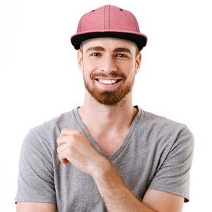 Sombrero de camionero Rosa promocional para niñas Sombrero de cubo Snapback con logotipo impreso y precio de máscara bordada con botones - Product Image 2