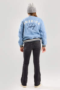 Chaqueta universitaria de moda de invierno de calidad superior al por mayor 2025 para mujer con cremallera de dos bolsillos delanteros y estilo de botón - Product Image 5