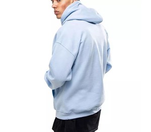 Sweat à capuche d'hiver en molleton bouclette 100 % coton 340g pour homme, coupe classique, uni, personnalisable, livraison rapide - Product Image 6