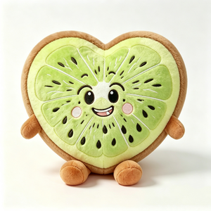 Peluche Kiwi Personnalisée en Forme de Cœur, Rembourrée en Coton PP, Coussin et Adorable Animal en Peluche Kiwi pour 0-24 Mois, Halloween - Product Image 4