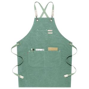 Venta al por mayor logotipo personalizado impermeable lavavajillas delantal poliéster algodón orgánico lienzo limpieza cocina Chef delantales Cocina - Product Image 2