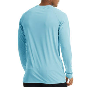 เสื้อยืดแขนยาวระบายอากาศได้ดีเสื้อยืดโพลีเอสเตอร์สำหรับผู้ชายเสื้อตกปลาแบบกำหนดเองโลโก้ป้องกันแสงแดดแห้งเร็ว - Product Image 2