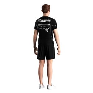 T-shirt Rash Guard à manches courtes personnalisé par sublimation, respirant, pour homme, en tissu rafraîchissant, séchage rapide, coutures plates, protection solaire, pour activités aquatiques - Product Image 6
