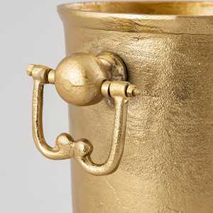 ถังน้ำแข็งอลูมิเนียมสีทอง3L พื้นผิวสูงขนาด12x8x11นิ้วตู้แช่ไวน์แบบตั้งได้สำหรับเครื่องดื่มไวน์อุปกรณ์ตกแต่งสำหรับบาร์ - Product Image 2