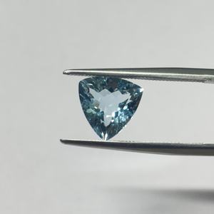 <b>Natural</b> Aquamarine Beryl Trillion shape Cut 9mm Loose Gemstone Direct Wholesale price Jewelry blue <b>stone</b> 2cts Santa Maria - Product Image 1