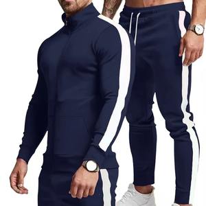 2025 Otoño/Invierno nuevo conjunto deportivo informal para hombre conjunto informal de bloque de Color para hombre con capucha deportes de moda - Product Image 3
