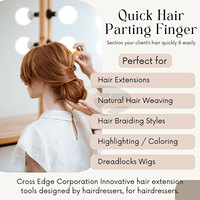 Anneaux de séparation pour cheveux Jackbilly Enterprises Pro Strong Hold, aiguilles à crochet en acier inoxydable, extensions de cheveux rapides pour les doigts