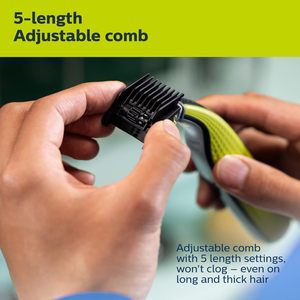 Pack de tondeuse et rasoir électrique hybride Philips Norelco OneBlade 360 pour le visage et le corps, QP2834/70 + Philips Norelco authentique - Product Image 6