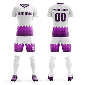Camisetas de fútbol con impresión de sublimación completa personalizada para hombre, conjunto de uniforme de entrenamiento de fútbol de equipo de Club con logotipo para niños - Product Image 3
