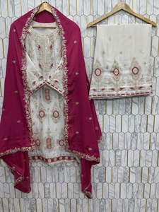 Traje Blanco Elegante de Alta Calidad para Mujer con Dupatta para Uso Diario, Oficina, Salidas Casuales y Ocasiones Festivas - Product Image 3