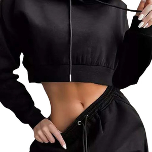Offre Spéciale femmes polaire à capuche ensemble pantalons de survêtement et sweat à capuche ensemble à capuche en coton avec sport et loisirs 2025 - Product Image 3