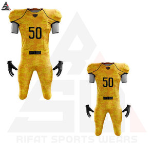 Superventas uniforme de fútbol americano último estilo Manga corta 100% poliéster transpirable Unisex adulto - Product Image 2