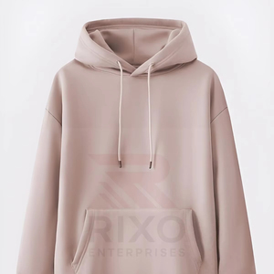 Sweat à capuche oversize streetwear hiver homme femme, épaules tombantes, 100% coton, service OEM numérique, respirant, séchage rapide, poche - Product Image 2