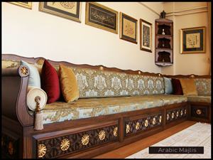 Diseño interior árabe Majlis, diseño clásico moderno, elegante conjunto de sala de estar, asientos de esquina de lujo, diseño que ahorra espacio - Product Image 2