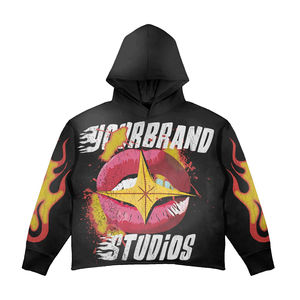 2025 sudaderas con capucha personalizadas para hombre Dtg cómodas sin cuerdas bolsillo oculto borde cortado desgastado recortado estampado estilo Hip Hop invierno - Product Image 6