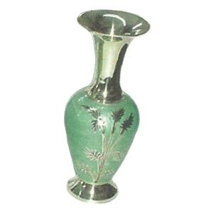 High Quality Brass Flower <b>Vase</b> With <b>Engraving</b> Green And Gold Finished For Home Decor Table Decoration Flower <b>Vase</b> - Product Image 4