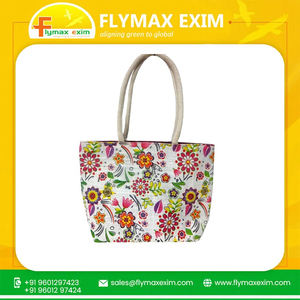 Bolsas de yute ecológicas de alta calidad, diseño de patrón de letras reutilizables hechas a mano, el mejor precio a la venta, Go Green with Style - Product Image 4